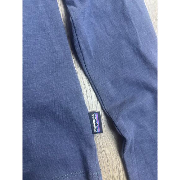 Patagonia Women’s S Henley Long Sleeve Shirt Blue Organic Cotton Casual Hiking - Picture 3 of 7